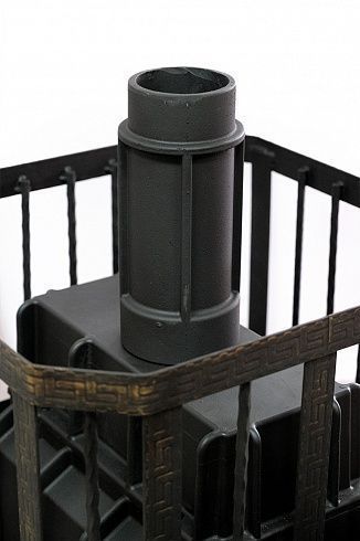 труба дымоходная стартовая чугунная l 250 mm d 115 mm крашенная  картинка анонса te-plo.ru
