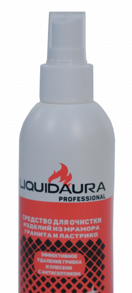 жидкость для чистки изделий из мрамора, гранита и ластрико liquid aura 250мл картинка анонса te-plo.ru